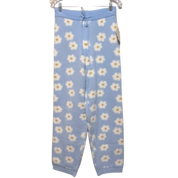 Altar’d State Knit Periwinkle Daisy Sweater Jogger Pants New with Tags Large - Picture 3 of 13